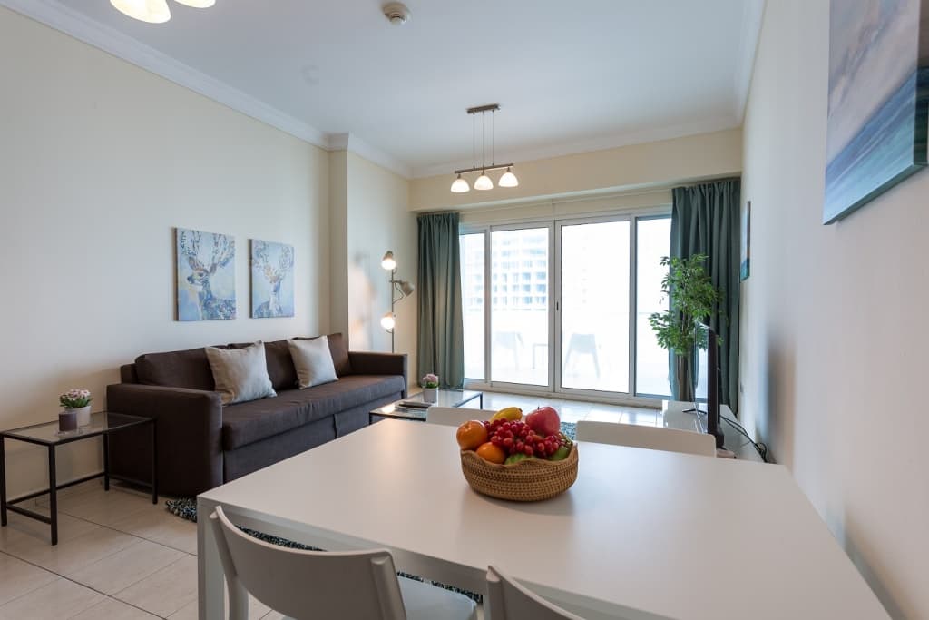 Lake views from 2 bedroom apartment in JLT 16
