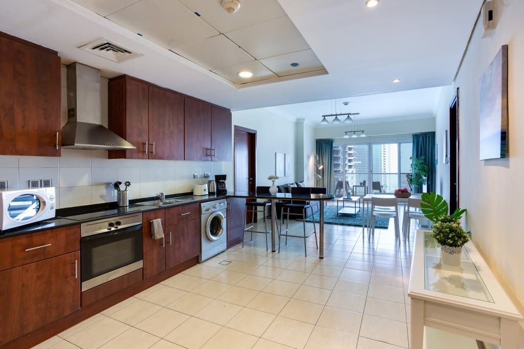 Lake views from 2 bedroom apartment in JLT 14