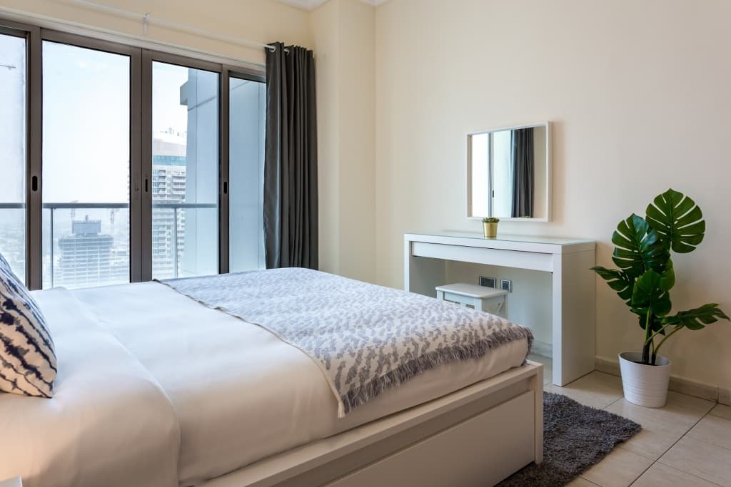 Lake views from 2 bedroom apartment in JLT 13