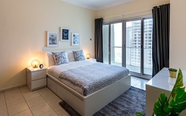Lake views from 2 bedroom apartment in JLT